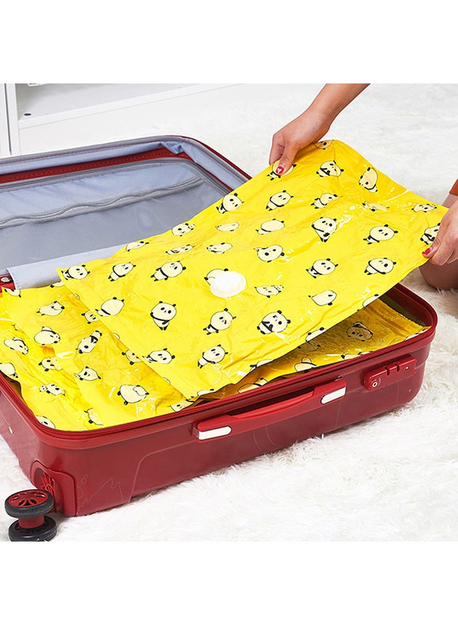 SAPU 7-Piece Vacuum Storage Bag Set With Hand Pump Yellow/Black 80 x 60cm - Image 3
