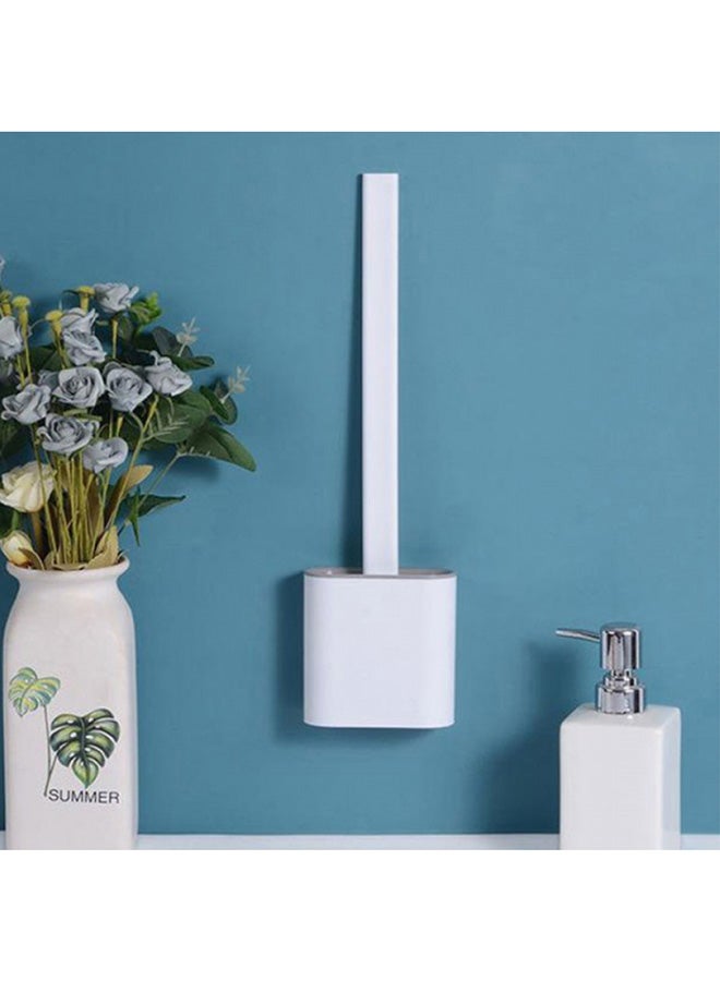SAPU Toilet Brush With Holder Set White/Grey 365x98x43mm  - Image 3
