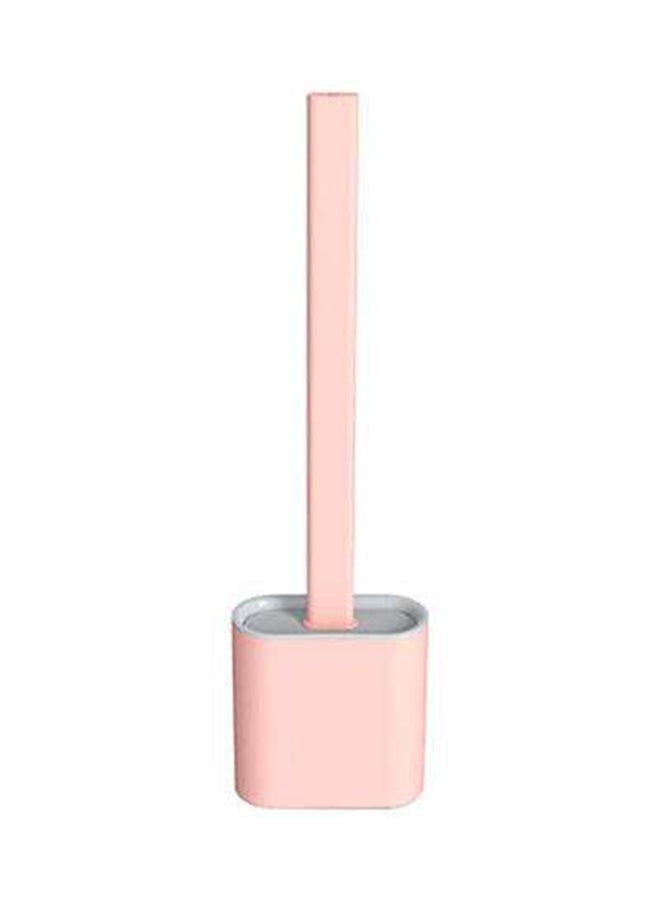 سابو فرشاة تنظيف مرحاض سيليكون معلقة مع حامل وردي 365x98x43مم  - Image 1
