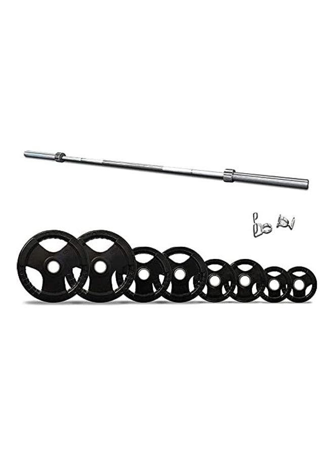 Olympic Barbell And Weights Set For Body Pump 80kg - v1635661178/N51640203A_1