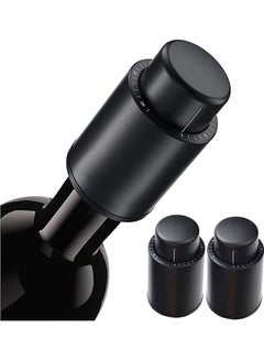 HomarKet 2-Piece Wine Stoppers Black 5x5x8cm  - Image 1