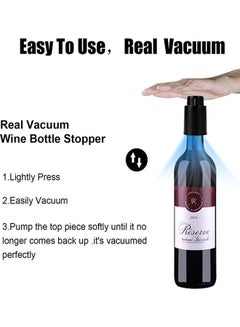 HomarKet Vacuum Wine Preserver With Time Scale Black 5x5x8cm  - Image 5