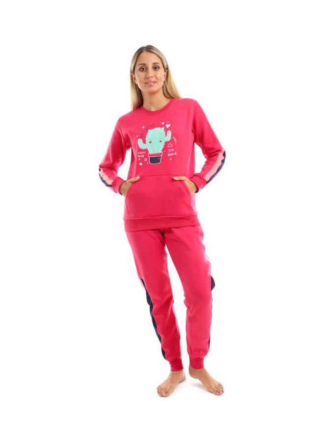 Caesar - Training Suit With Pockets Printed Cactus Fuchsia - Image 1