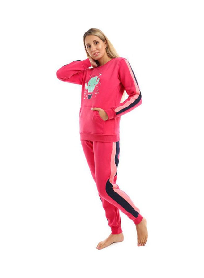 Caesar - Training Suit With Pockets Printed Cactus Fuchsia - Image 1