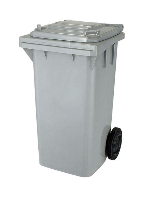 Trash Can With Wheels Grey 120Liters