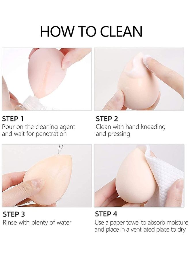 Pack Of 4 Egg Blending Sponge With Case Multicolour - Image 3