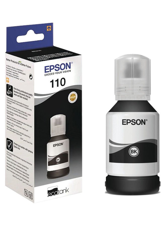 EPSON Original 110 Ecotank Pigment Ink Bottle Black - Image 1