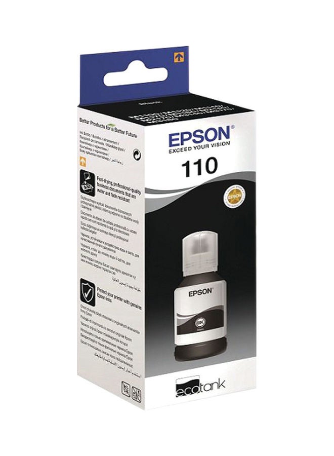 EPSON Original 110 Ecotank Pigment Ink Bottle Black - Image 2