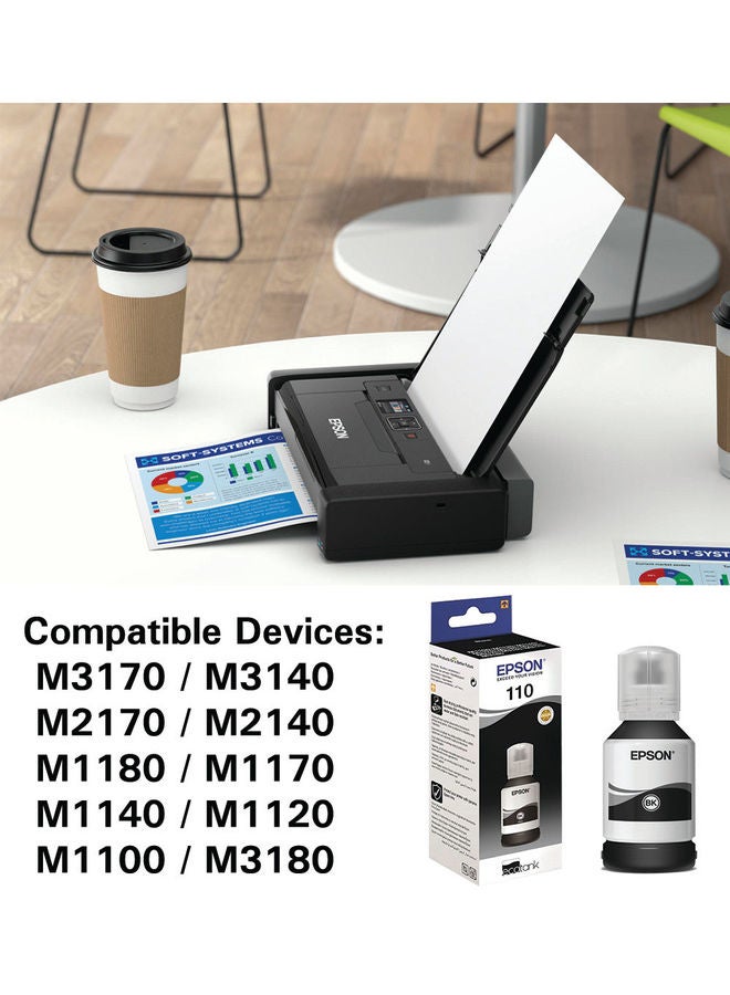 EPSON Original 110 Ecotank Pigment Ink Bottle Black - Image 3