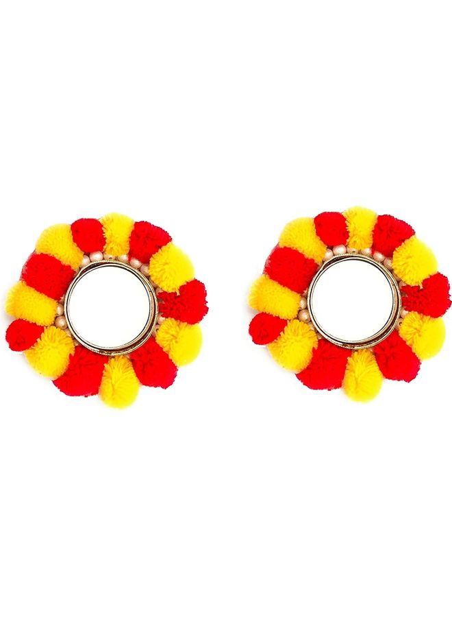 2-Piece Decorative Diwali T Light Candle Holder Multicolour 9cm - Image 1