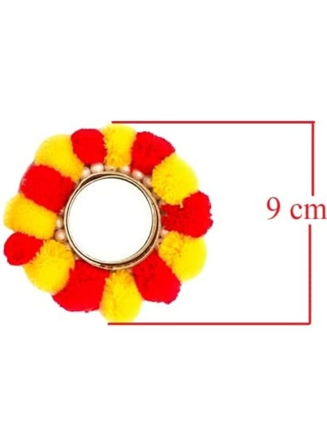 2-Piece Decorative Diwali T Light Candle Holder Multicolour 9cm - Image 3