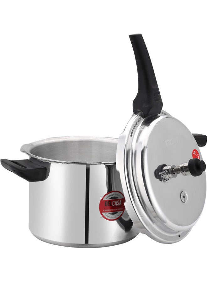DELCASA Aluminium 5Liters Induction Base Pressure Cooker Silver/Black 38x20x26cm  - Image 2