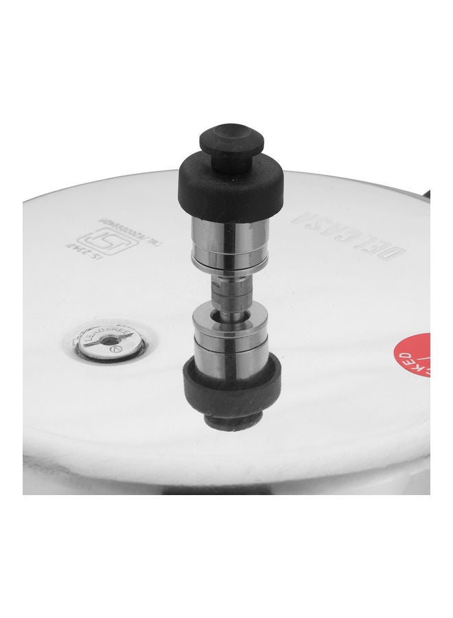 DELCASA Aluminium 5Liters Induction Base Pressure Cooker Silver/Black 38x20x26cm  - Image 4