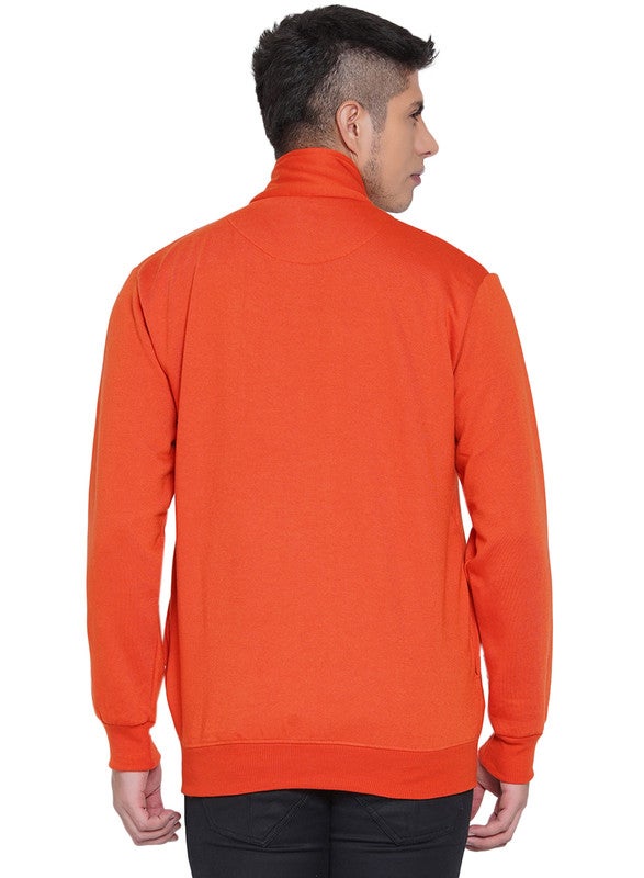 ASHTON BROWN Authentic Colourblock Pattern Full Zip Jacket Orange/White/Grey  - Image 2