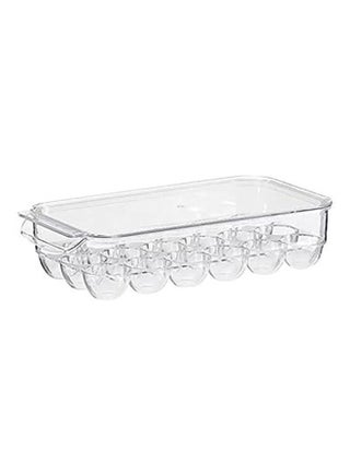 Eggs Storage Tray | Holds up to 18 Eggs | Pack of 1 Clear 32.3x17.5x9cm - v1635665605/N51501382A_1