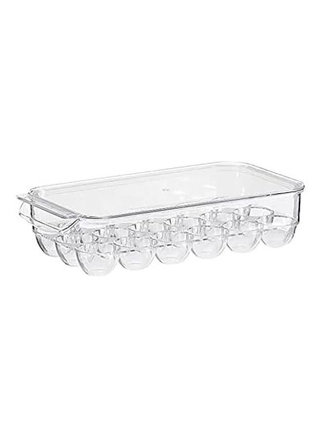 Eggs Storage Tray | Holds up to 18 Eggs | Pack of 1 Clear 32.3x17.5x9cm