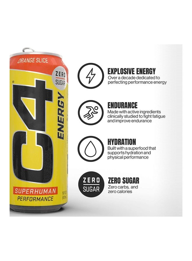 CELLUCOR C4 Orange Slice Energy Drink 473ml Pack of 12 - Image 2