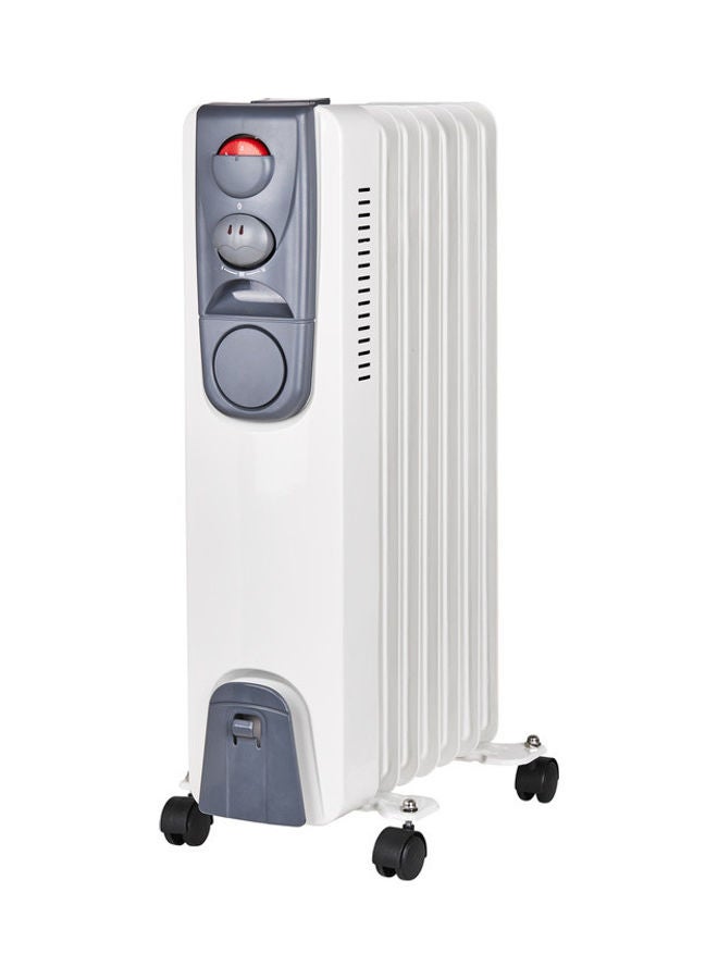 C-ART 11-Fins Oil Heater With Tip Over Switch 2500.0 W UN-D11fins White  - Image 1