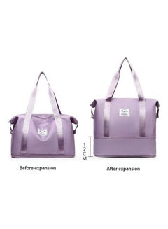 Lang Mu Fashionable Oxford Large Capacity Shoulder Bag Purple  - Image 2