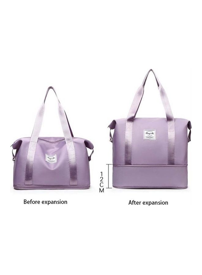 Lang Mu Fashionable Oxford Large Capacity Shoulder Bag Purple - Image 2