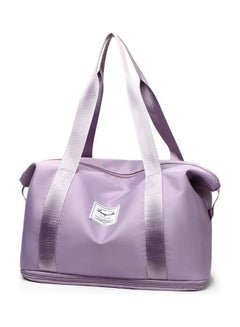Lang Mu Fashionable Oxford Large Capacity Shoulder Bag Purple  - Image 5