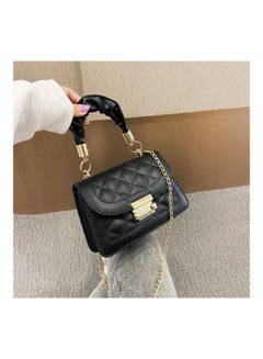 Sharpdo Fashion Rhombus Textured Satchel Black  - Image 5
