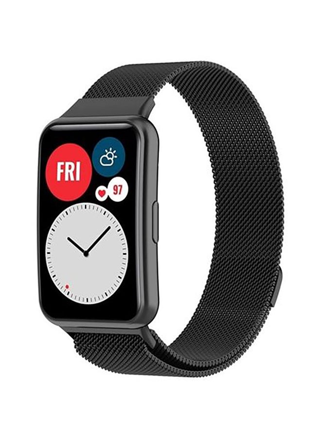FITME - Milanese Replacement Band For Huawei Watch Fit Black - Image 1