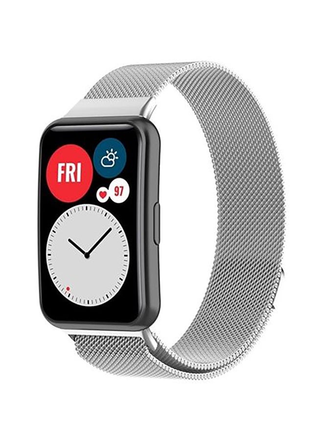 FITME - Milanese Replacement Band For Huawei Watch Fit Silver - Image 1
