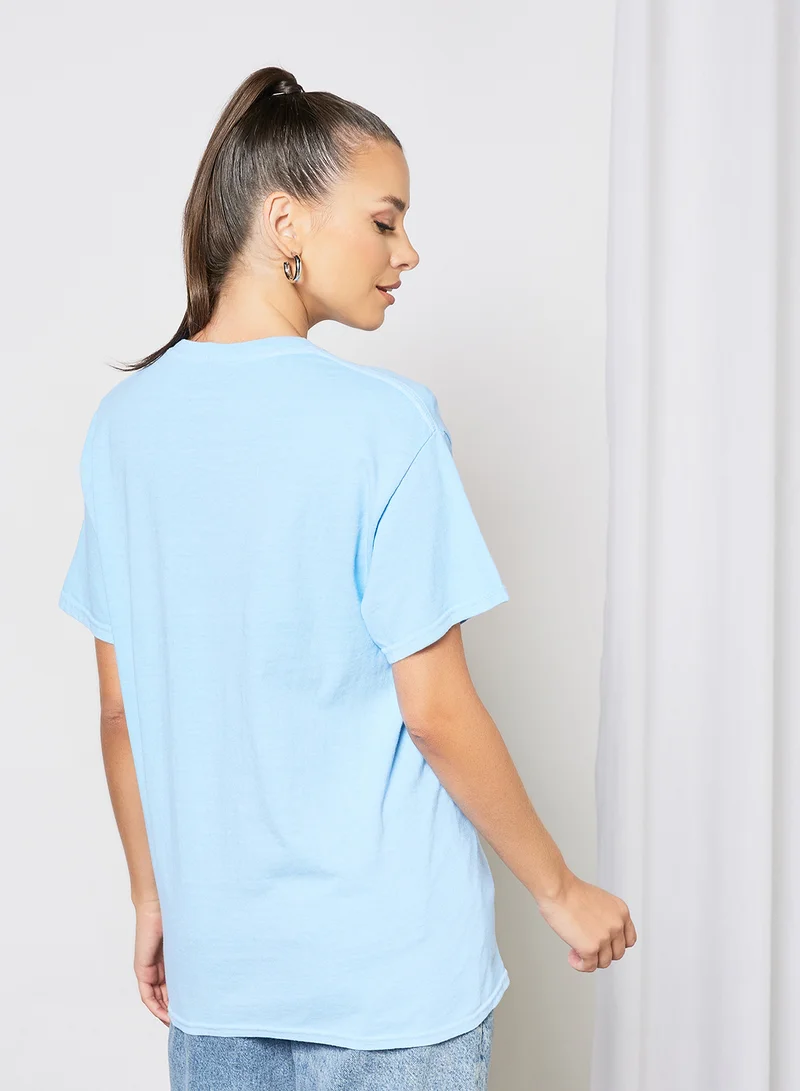 Daisy Street Mickey Print T-Shirt Blue