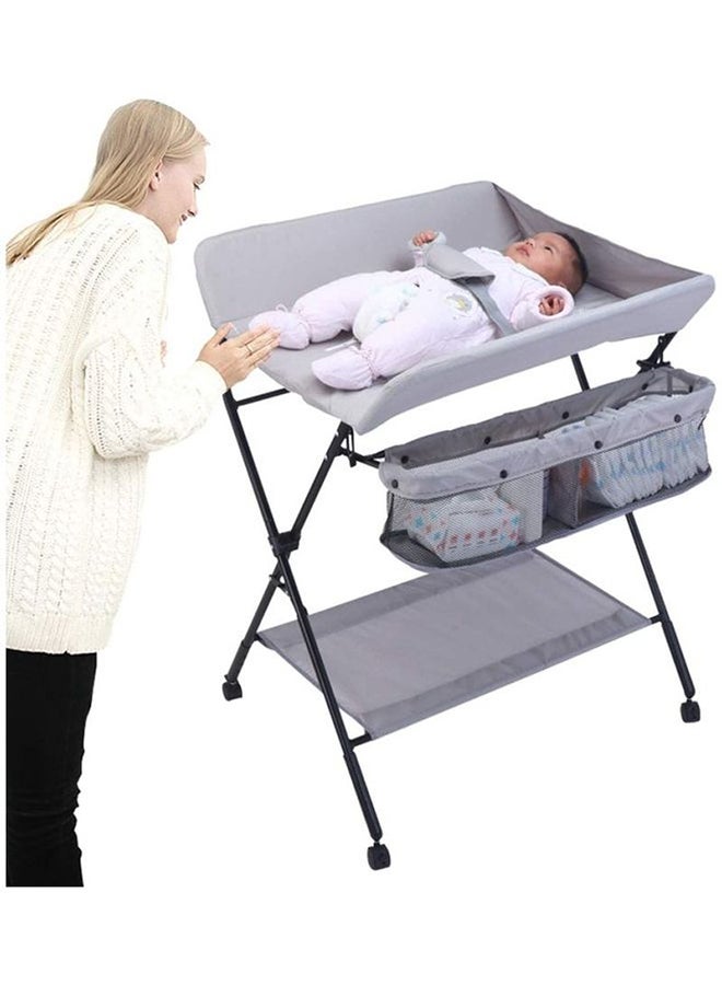 Cool Baby Multi-function Baby Nursing Table Collapsible Portable Baby Diaper Table Newborn Massage Bath Changing Clothes Table  - Image 5
