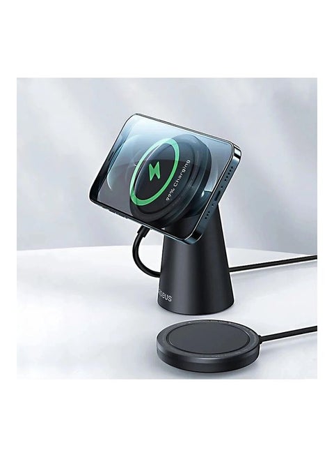 Magnetic Wireless Charger Stand 15W (Compatible with MagSafe for iPhone 13/12 Series and other MagSafe Enabled Devices) Black