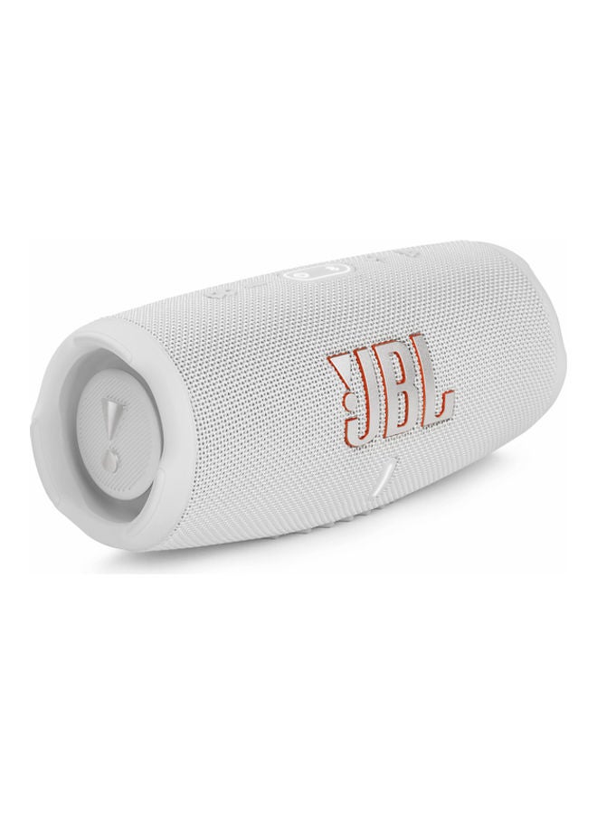 JBL Charge 5 Portable Waterproof Speaker With Powerbank white