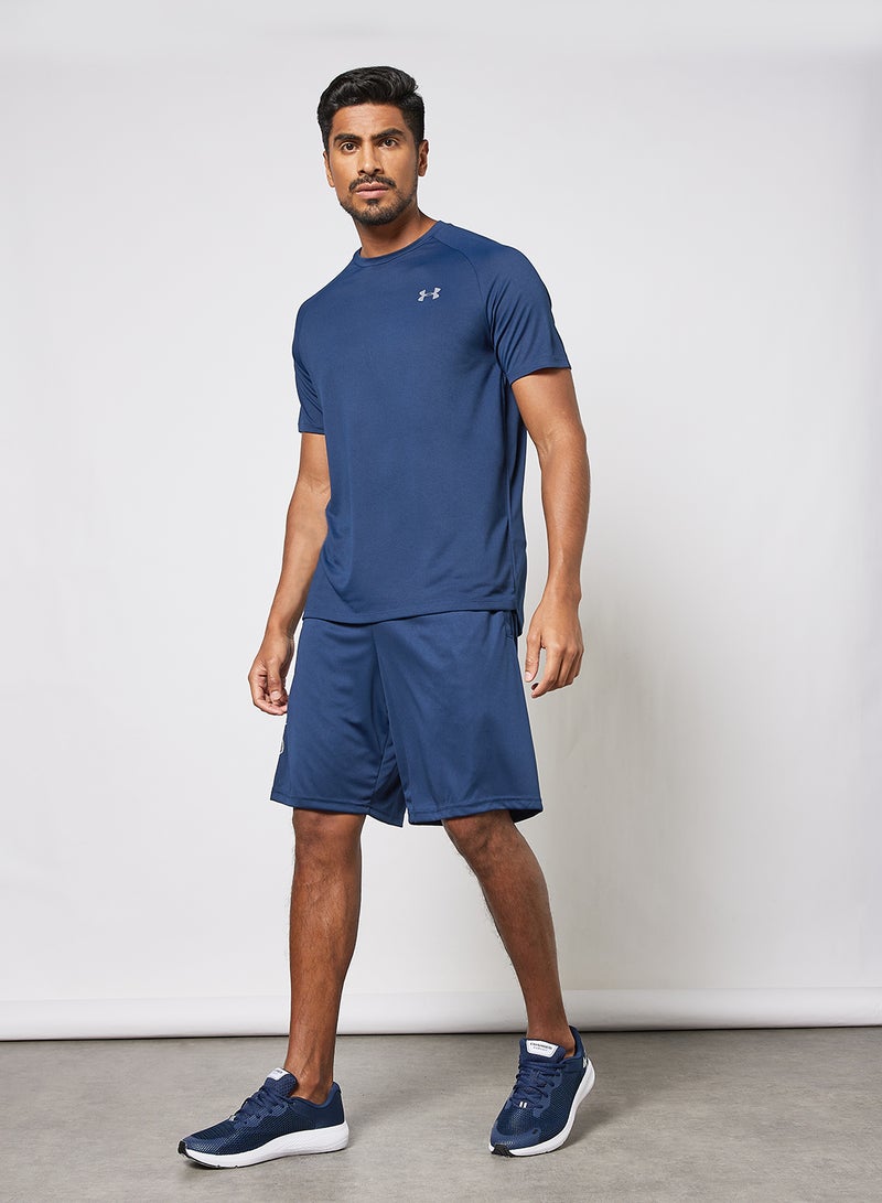 UNDER ARMOUR Tech Graphic Shorts Blue - Image 2
