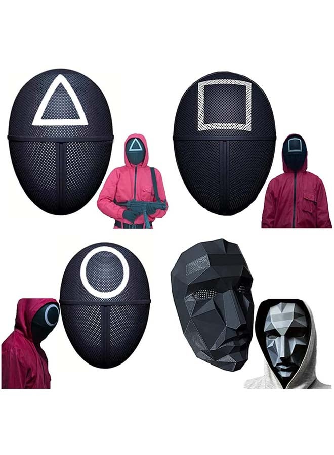Rock Pow - 2021 Squid Game Cosplay Masks 11 x 7.9inch - Image 1