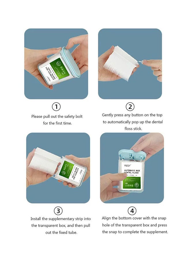 VILILY 100-Piece Automatic Box Dental Floss White  - Image 4