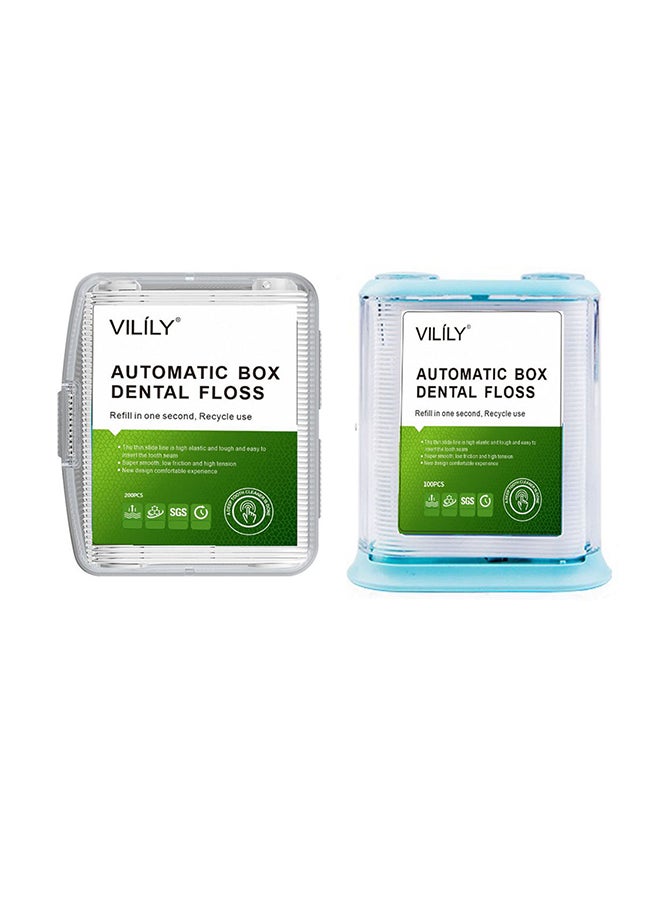 VILILY 200-Piece Automatic Box Dental Floss & Floss Refill White  - Image 1