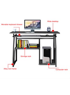 fashionhome Multi-Layer Study And Computer Desk Black 60 x 40 x 71cm  - Image 4