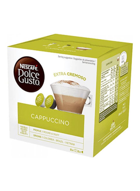 كبسولات قهوة كابوتشينو دولتشي جوستو - 16 كبسولة 186جرام