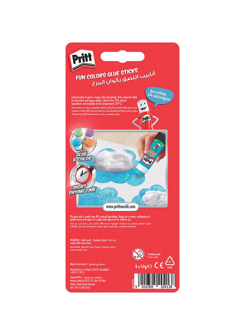 Pritt - 4-Piece Glue Stick Set Multicolour - Image 1
