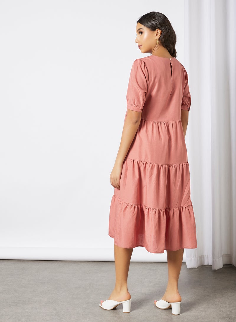 forever new - Freya Tiered Dress Pink - Image 1