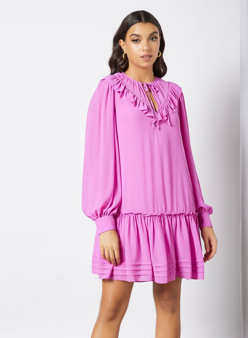 forever new - Nelly Ruffled Dress Purple - Image 1