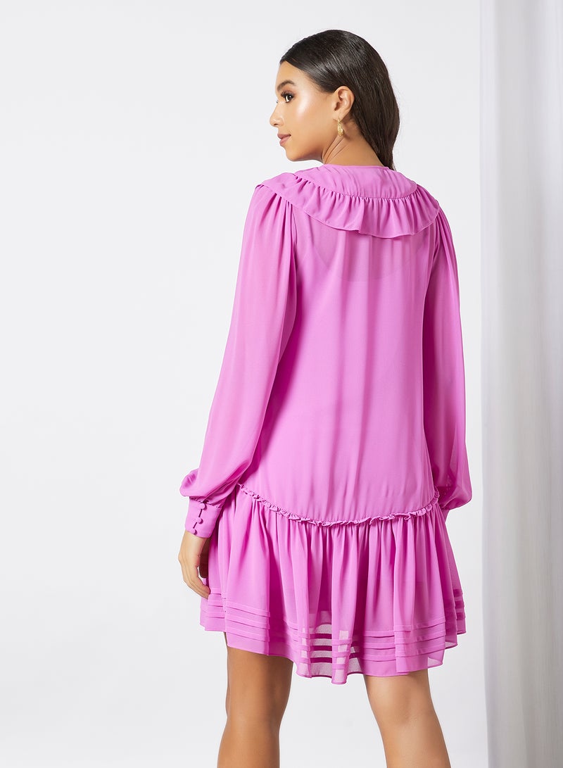 forever new - Nelly Ruffled Dress Purple - Image 1