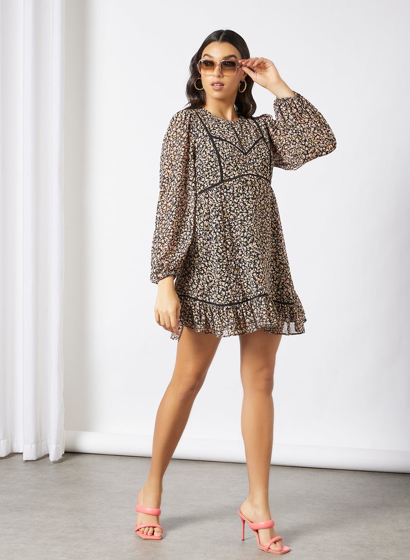forever new - Ditsy Print Dress Black - Image 1