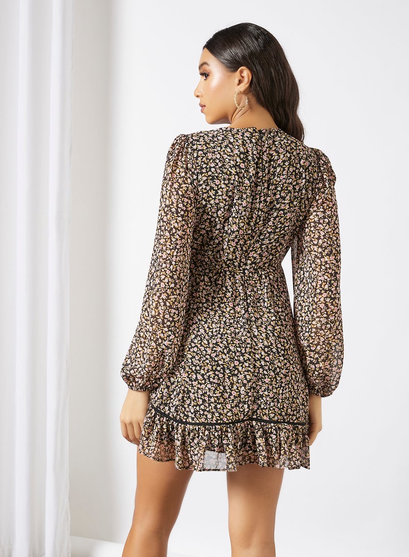 forever new - Ditsy Print Dress Black - Image 1