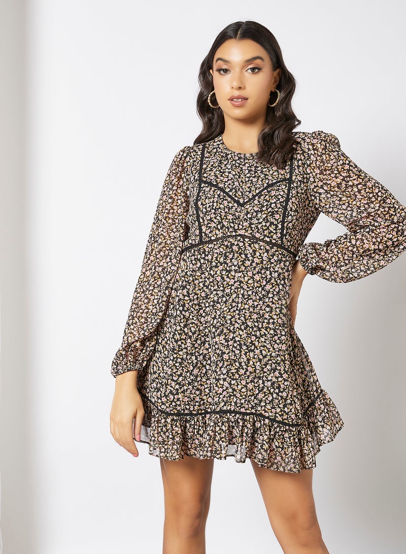 forever new - Ditsy Print Dress Black - Image 1
