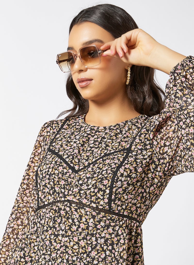 forever new - Ditsy Print Dress Black - Image 1