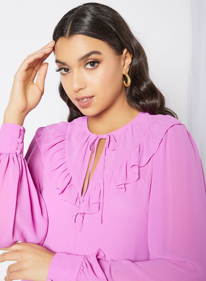 forever new - Nelly Ruffled Dress Purple - Image 1