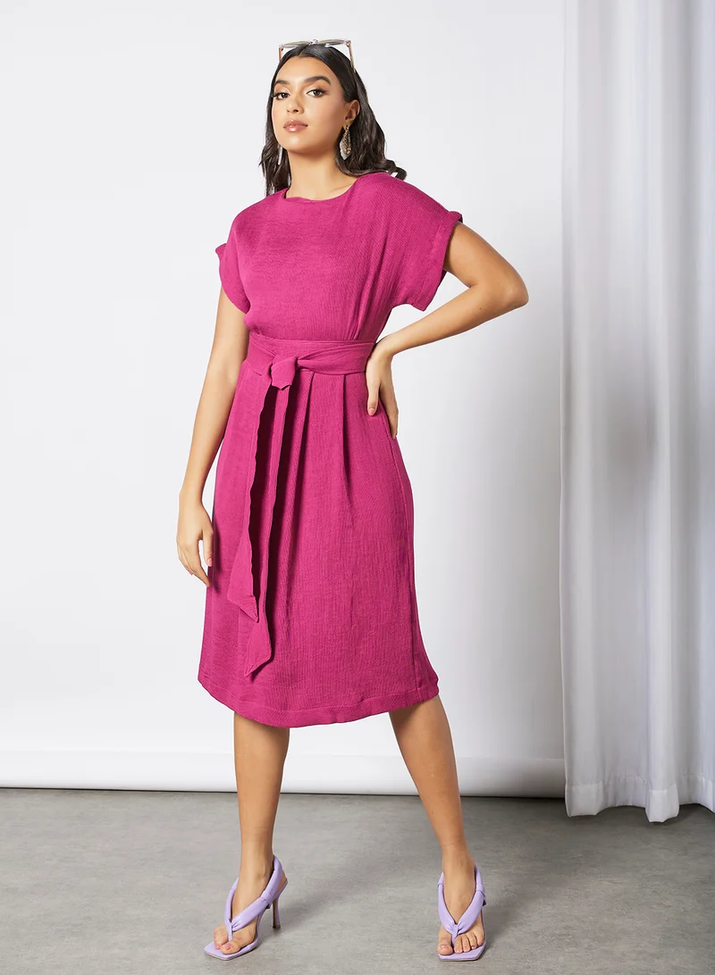 Closet London Open Back Dress Pink