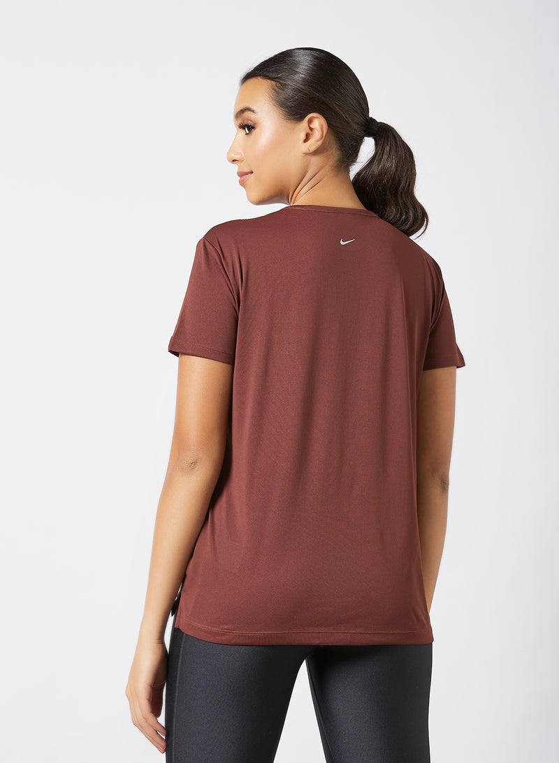 Nike - Air Dri-FIT Running T-Shirt Brown - Image 1
