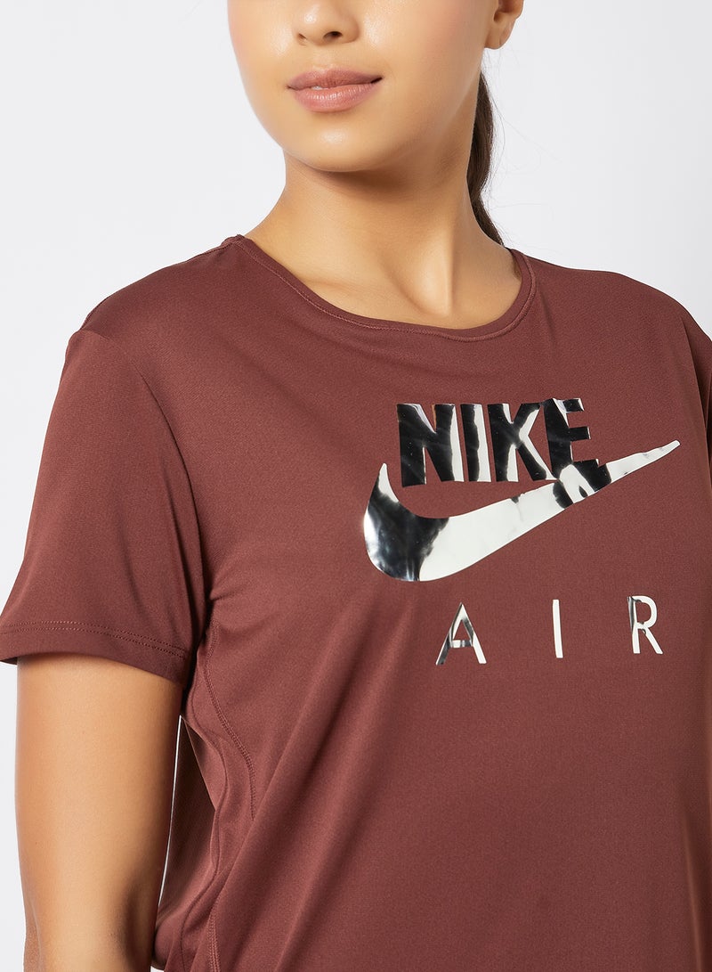 Nike - Air Dri-FIT Running T-Shirt Brown - Image 1